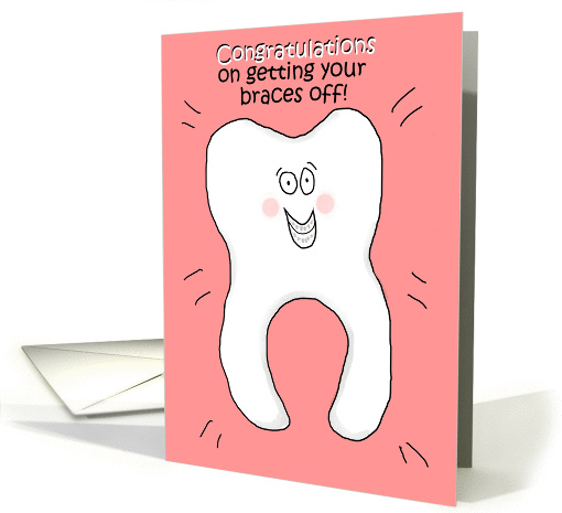 Congratulations On Getting Your Braces Off  Whimsical Happy Paper card
