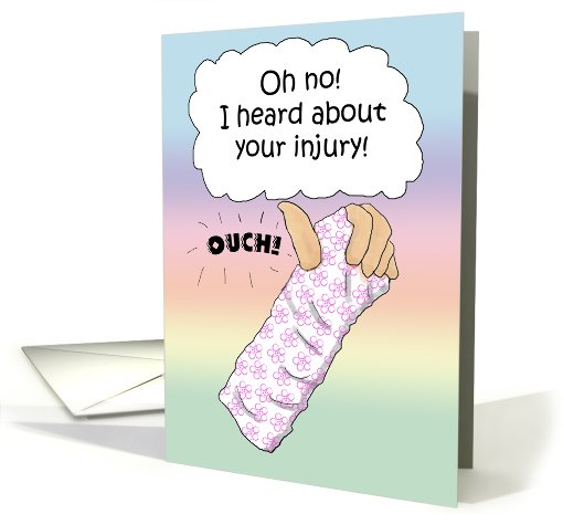 Broken Arm Hand Injury Funny Humor card (758357)
