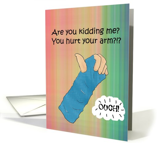 Broken Arm Hand Injury Funny Humor card (758370)