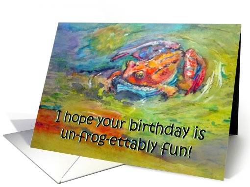 Happy Birthday Funny Frog Humor Paper card (769571)
