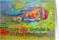 Happy Birthday Funny Frog Humor Paper Card