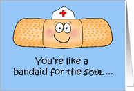 Happy Nurses Day Whimsical Cute Bandaid card