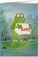 Frog : Thanks! Thank You Flower Lilly Pad card