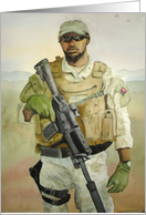 Support Our Troops Modern Day Soldier card