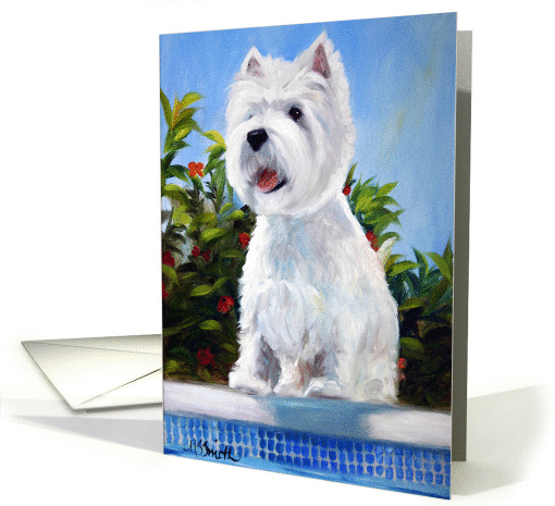 Westie West Highland Terrier Dog -Lifequard on Duty card (937499)