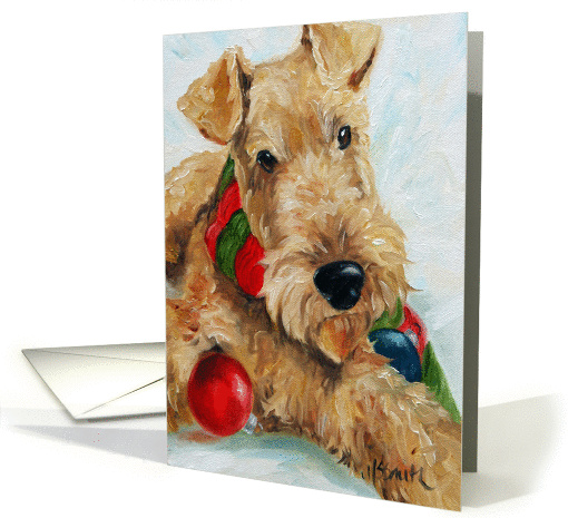 Christmas Ornaments - Airedale Terrier Dog card (941900)
