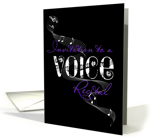 Voice recital invitation purple card (1271546)