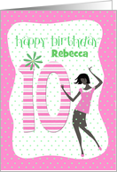 Birthday card for girl’s 10th birthday card