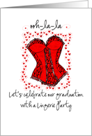 Lingerie Graduation Party card