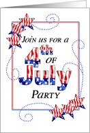 invitation 4th July card