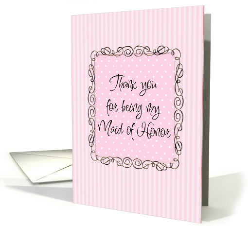 thank you Maid of Honor card (209981)