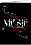 music recital invitation card