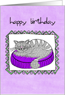 cat birthday card