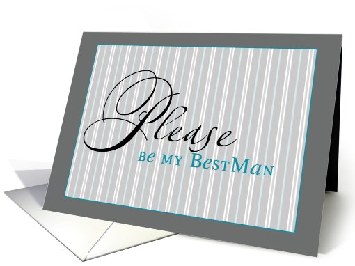be my best man gray stripes card (586862)