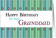 granddad birthday stripes and studs card