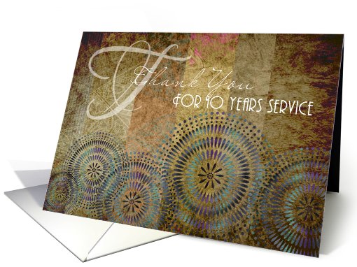 10 year service thank you card (781785)