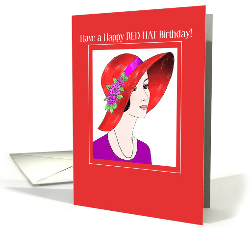 red hat Happy Birthday card (83004)