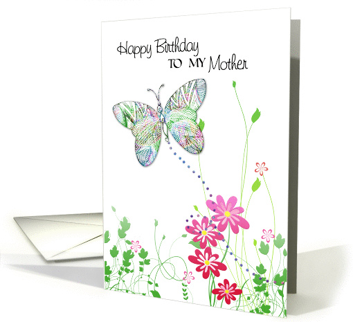 butterfly birthday for mother card (961935)