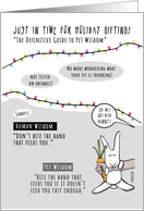 Feisty Rabbit and Pet Wisdom for Holidays card