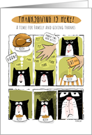 Cat Manages Thanksgiving Turkey Expectations card
