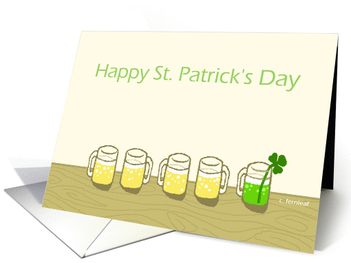 Happy St. Patrick's Day, Green beer card (567054)