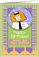 Happy Birthday, Flight Attendant, Female card