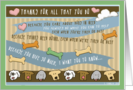 Thanks For All You Do For Dogs card