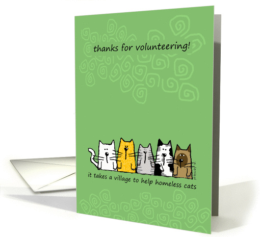 Thanks for volunteering, Volunteers, Cats card (835575)