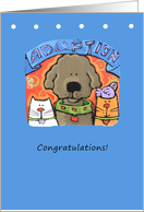 Congratulations Pet Adoption Say Dog Cat Bird card