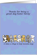 Cute Thanks Dog Foster Family card