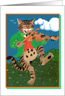Leprechaun Jig, Cat & fiddle, St Patrick’s Day card