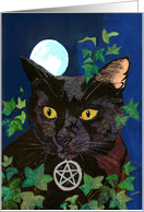 The Witch’s Cat, Halloween card