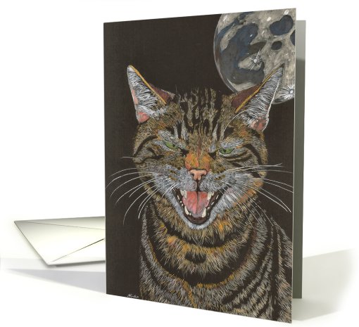 Halloween, A Moonlight Cat Serenade card (651829)