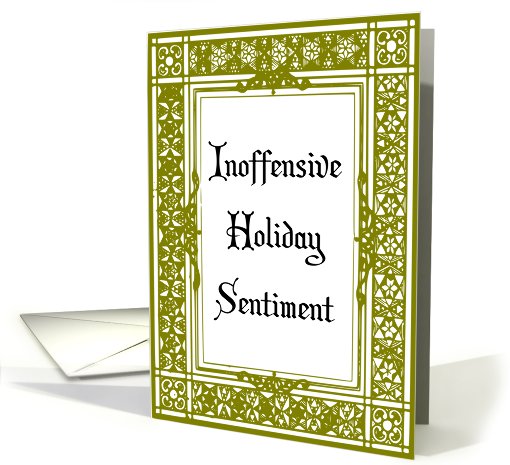 Inoffensive Holiday Sentiment card (51861)
