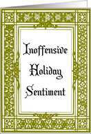 Inoffensive Holiday Sentiment Card