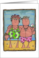 Wedding Anniversary Beach Couple card