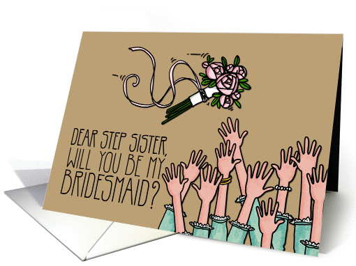 Step Sister - Will you be my bridesmaid? card (1024843)