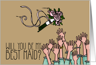 Will you be my best maid? card