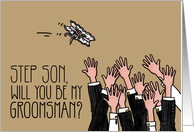 Step Son - Will you be my groomsman? card