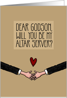 Godson - Will you be my Altar Server? - from Gay Couple card