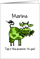 St. Patrick’s Day Cow - for Marine card