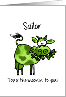 St. Patrick’s Day Cow - for Sailor card