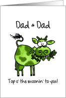 St. Patrick’s Day Cow - for my 2 dads card