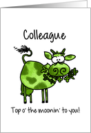 St. Patrick’s Day Cow - for my Colleague card