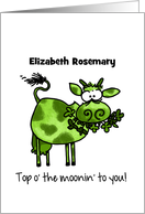 St. Patrick’s Day Cow - Customizable card