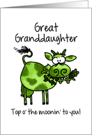 St. Patrick’s Day Cow - for my Great Granddaughter card