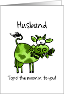 St. Patrick’s Day Cow - for my Husband card