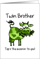 St. Patrick’s Day Cow - for my Twin Brother card