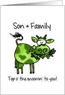 St. Patrick’s Day Cow - for my Son & Family card