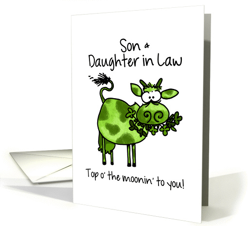 St. Patrick's Day Cow - for my Son & Daughter in Law card (1045315)